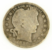 1896 O Barber Argent Quarts Pièce de Monnaie Semi Clé Date Bon État - $835.13 MXN