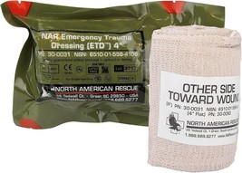 North American Rescue Emergency Trauma Dressing 4IN NAR Sterile Elastic ... - $278.23 MXN