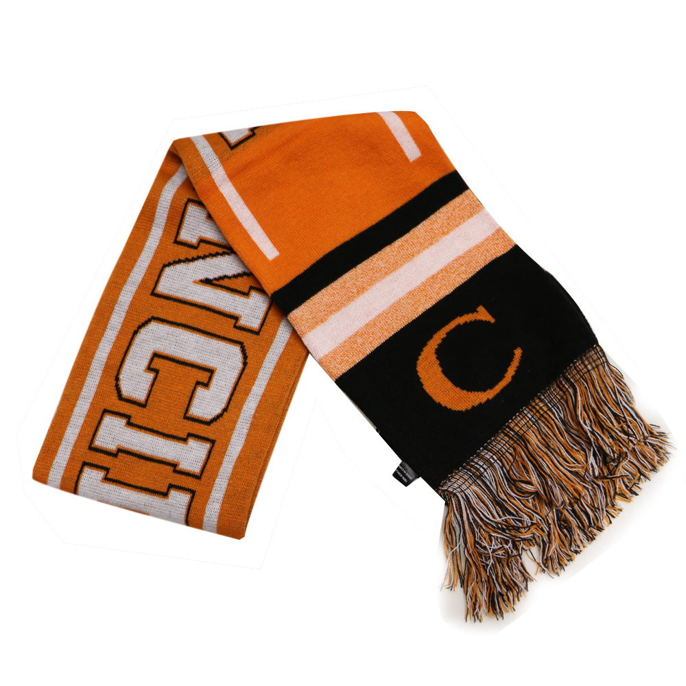 Primary image for Cincinnati City Hunter Adult Size Blending Pattern Winter Knit Scarf Orange/Blk