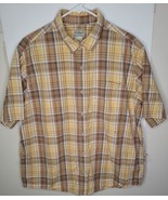 LL Bean Mens Short Sleeve Shirt Size Large 100% Cotton  - $12.19