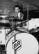 Buddy Rich playing on his drums in concert 5x7 inch press photo - $5.75