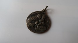 Vintage Silver St Anthony Saint Francis Religious Medal 2.5cm - $21.78