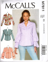 McCall&#39;s M7811 Misses 14 to 22 Button Up Top Uncut Sewing Pattern - $14.81