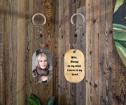 memorial keychain loss of wife / wife remembrance photo keychain / wife ... - $21.00