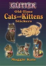Glitter Old-Time Cats and Kittens Stickers - £3.86 GBP