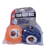 Team Fuzzy Dice Chicago Bears Car Decor Man Cave Fan Gift Set Lot 2 NFL New - $371.78 MXN
