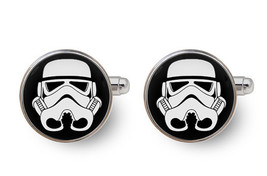 star wars cufflinks,star wars,star wars fan,storm trooper,geek wedding - $19.99