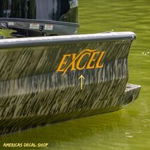 Excel OEM Boat Yacht Decals 2PC Set Vinyl High Quality New Universal Ora... - $19.79