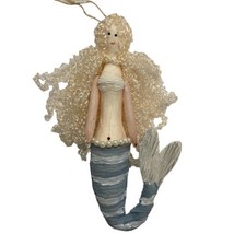 Midwest CBK G Hanging Raffia Striped Mermaid Christmas Ornament Beach Co... - £7.82 GBP
