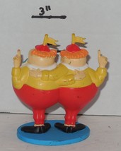 Disney Alice in Wonderland 2.5&quot; Tweedle Dee &amp; Tweedle Dum Toy Figure Cake Topper - £7.75 GBP