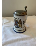 Bayern Coat Of Arms 6” Gerz Lidded Beer Stein German Handcrafted 94% Zin... - $38.01 CAD