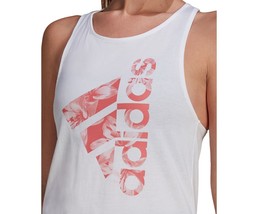 adidas Womens Printed Graphic Tank Top,White,Small - £21.79 GBP