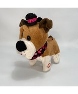 Walking Singing Brown and White Plush  Battery Operated Hat and Heart Sc... - £14.07 GBP