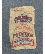 Vintage 100lb Edling Bros Clear Lake MN Hi-Grade Potato Burlap Gunny Sac... - €34,49 EUR