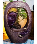 Water Feature Buddha Face Shower Poly Resin Indoor Burgundy Shade 90 cm ... - $499.53 CAD