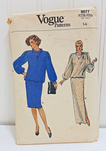 VOGUE Vtg Sewing Pattern 9077 Straight Skirted Dress Size 14 Long Loose ... - £13.30 GBP