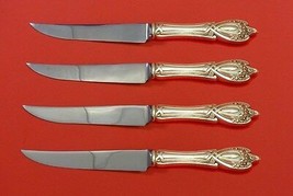 Monticello by Lunt Sterling Silver Steak Knife Set 4pc HHWS Custom Made 8 1/2&quot; - £324.45 GBP
