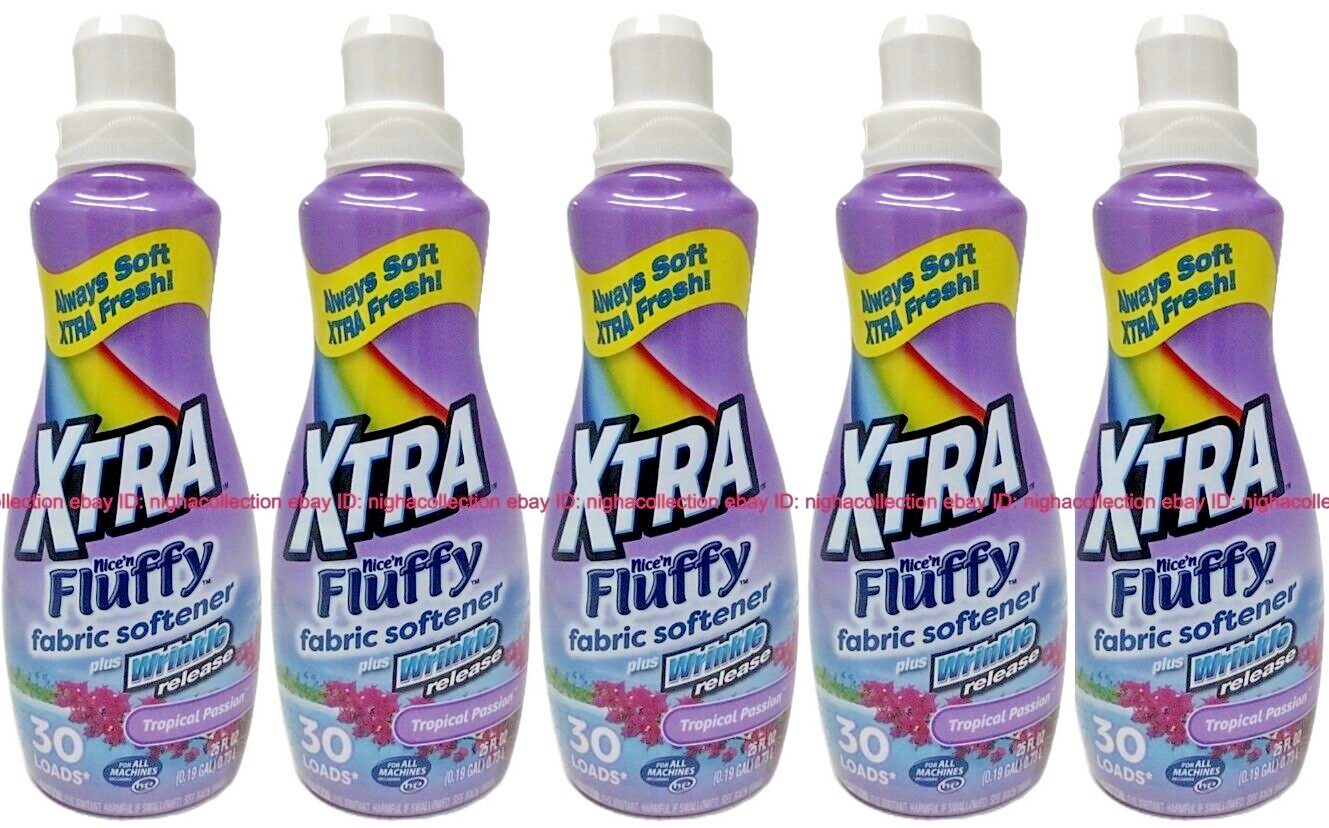 5x xtranice&#39;n Fluffy Liquid Fabric Softener Tropical Passion 25 oz Ea =1... - $49.49