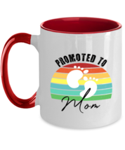 Mom Mugs Promoted To Mom Red-2T-Mug  - £15.99 GBP