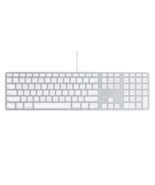 Apple A1243 Wired Slim Full Size Keyboard USB Desktop Mac Aluminum Stand... - $18.63 CAD