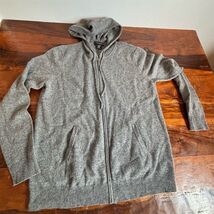 Sofiacashmere Hoodie Sweater Womens Size L Gray Full Zip Long Sleeve Knit - $59.60