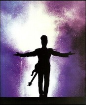 The Artist Prince with Custom White Cloud guitar 8 x 11 pin-up silhouett... - $4.50