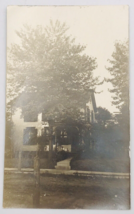 Vintage AZO 1904-1918 RPPC House Profile in Everdell Minnesota Photo Postcard - £9.73 GBP