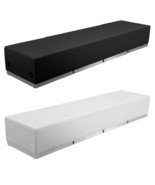 Black White 4 Pc Leather Reception Sectional Office Hotel Conference Liv... - $2,173.20 CAD