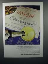 1972 Taylor Champagne Ad - Taste the Difference - £14.55 GBP