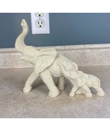 Mother With Baby Elephant Resin Molded Very Detailed 6.5&quot; x 6&quot; x 2&quot; - $27.00 CAD