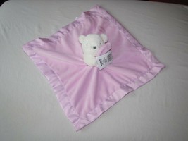 NWT Carters White Bear Lavender Purple Lilac Matte Satin Baby Security Blanket - £38.18 GBP