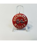 Vintage 1964 Barry Goldwater Bill Miller President 7/8&quot; Political Campai... - $8.79