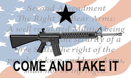 USA COME AND TAKE IT 3 X 5  FLAG banner FL682 RIFLE GUN MILITARY 2ND ame... - $6.60