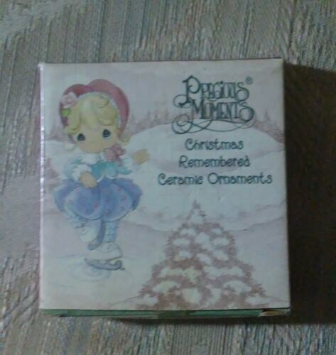 Primary image for Precious Moments Christmas Remembered Ceramic Tree Ornament 2001 Giftco