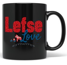 PixiDoodle Horse Norwegian Love Lefse Coffee Mug (11 oz, Black) - £20.90 GBP+