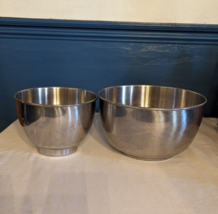 VTG 2 Stainless Steel Mixing Bowls from Model 8FM-127 Hamilton Beach Sta... - £23.12 GBP