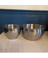 VTG 2 Stainless Steel Mixing Bowls from Model 8FM-127 Hamilton Beach Sta... - £23.11 GBP