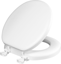 Padded Toilet Seat, Cushioned Soft Vinyl over Wood Core Seat, Secure Hin... - £30.34 GBP