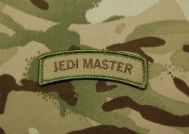 JEDI MASTER Tab Tactical USA Army US Military Multicam Morale Patch Hook Backing - £5.31 GBP