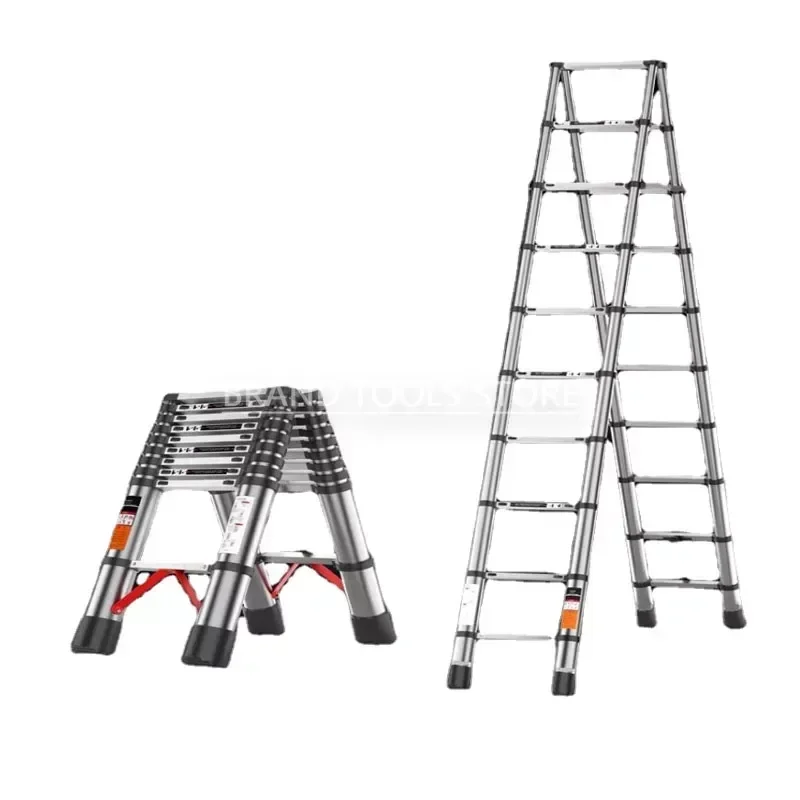 Reinforcemen Anti 3.4 4.2M Household Telescopic Ladder Portable Thickene... - £238.43 GBP