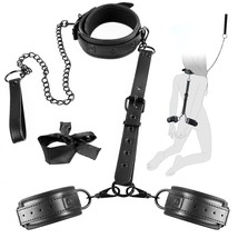 Bdsm Bondage Restraints Set, 5 Pcs Bed Sm Kit With Adjustable Handcuffs ... - £31.34 GBP