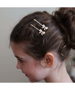 Gold Bow Pearl Hair Pin - Pair - $9.99