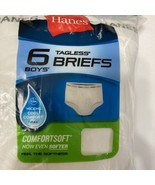 Hanes Boys White Briefs Value Pack of 6 Underwear Tagless Wicking Large ... - $13.55 CAD