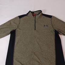Under Armour Men's M Green & Black 1/4 Zip Pullover Sweatshirt Loose Coldgear image 6