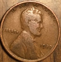 1927 Usa Lincoln Wheat One Cent Penny Coin - £1.37 GBP
