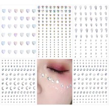 5 Sheets Face Gems Face Jewels Stickers Self Adhesive Eye Body Face Nail... - £16.74 GBP