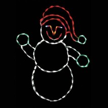 Baby Snowman Christmas Holiday Winter Outdoor LED Lighted Decoration Wireframe - £202.54 GBP