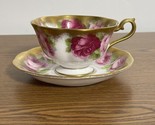 Royal Albert Heavy Gold Old English Rose Tea Cup and Saucer Set - $63.69