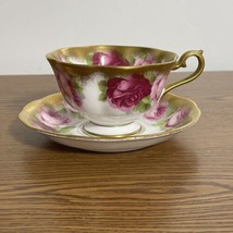 Royal Albert Heavy Gold Old English Rose Tea Cup and Saucer Set - £50.08 GBP