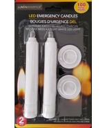 Emergency White LED Candles 5”H X 0.75”D 100 Hours Requires Batteries 2/Pk - £2.37 GBP